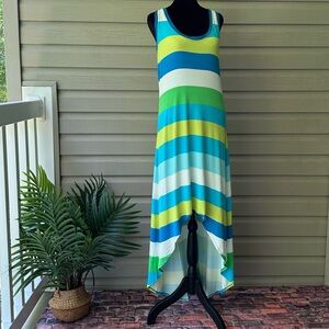 NY&Co Sleeveless A-Line Hi-Lo Maxi Dress Size Small